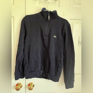 Lacoste Men's Navy Zip-Up Sweater